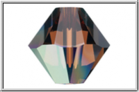 Swarovski� Bicone 5328, 4mm, 220AB - smoked topaz, AB, 25 Stk.